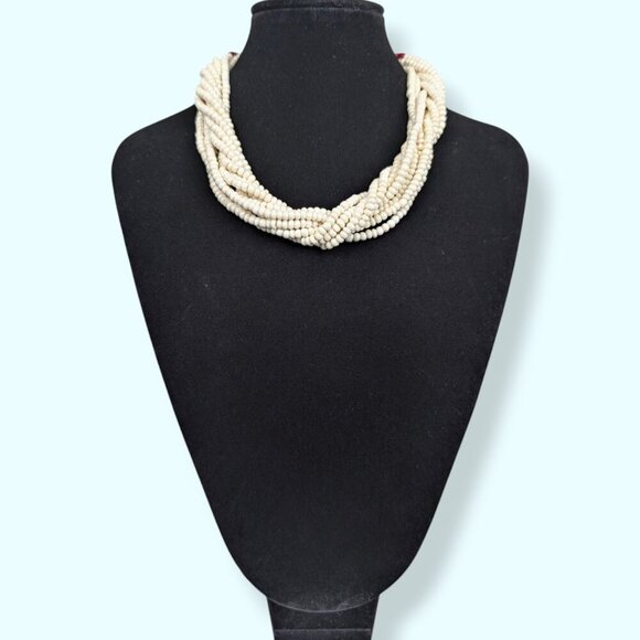 V. 9-Strand Beaded Torsade Necklace - Picture 2 of 5